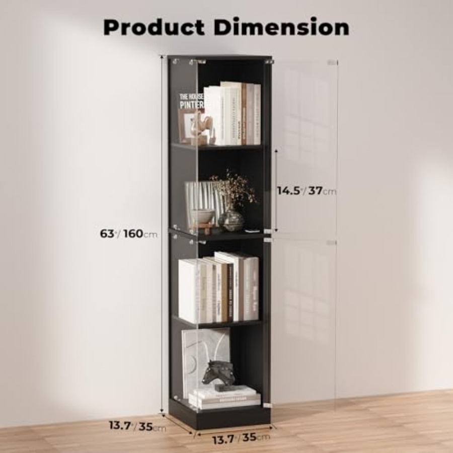 خزانة عرض زاوية بأبواب زجاجية، - مراجعة Glass Cabinet Display وسعره