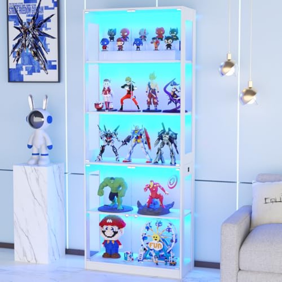 خزانة عرض بطول 80 بوصة مع باب  - مراجعة Glass Cabinet Display وسعره
