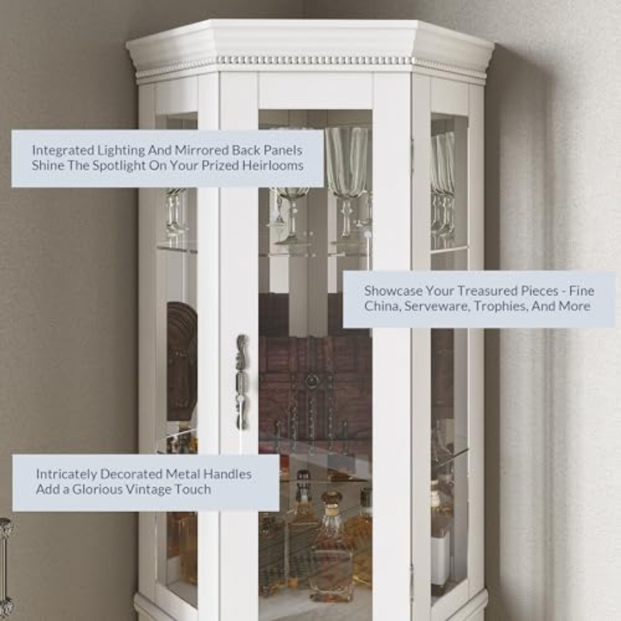 خزانة عرض زجاجية مضيئة بثلاثة  - مراجعة Glass Cabinet Display وسعره